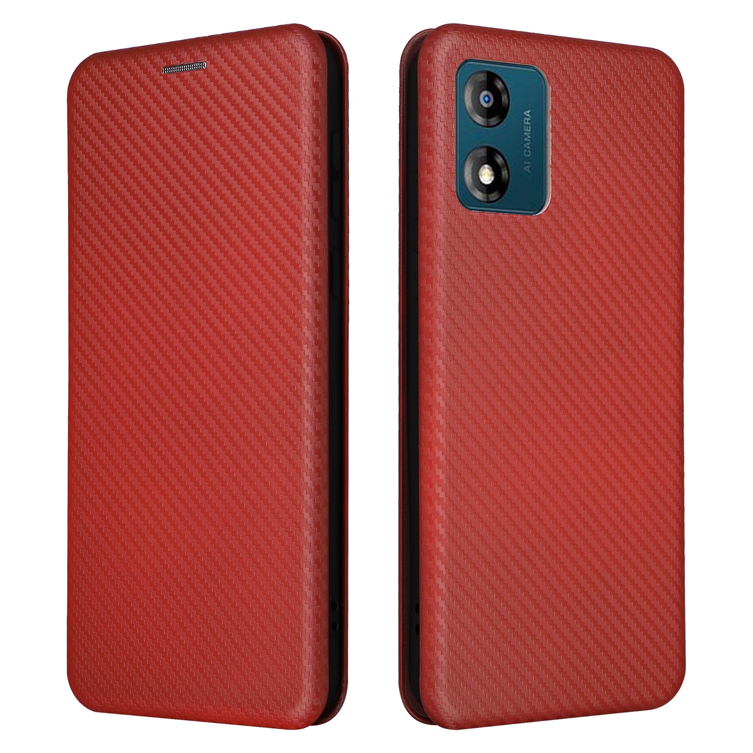 For Motorola Moto E13 4G Phone Case with Card Holder Carbon Fiber Texture Leather Protective Cover Stand For Motorola Moto E13 4G Phone Case with Card Holder Carbon Fiber Texture Leather Protective Cover Stand
